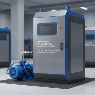 سعة الترشيح 1000 لتر في الساعة نظام فلتر سائل تبريد CNC قوة المضخة 0.75 إلى 3 كيلو واط نوع برج الاستخلاص لا يوجد حل ترشيح صناعي